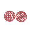Picture of Brass Filigree Stamping Connectors Round Red Flower 20mm Dia., 10 PCs                                                                                                                                                                                         