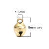 Picture of Copper Charms Bell Gold Plated 8mm x 6mm, 200 PCs
