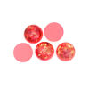 Picture of Resin Dome Seals Cabochon Round Hot Pink Transparent Mesh Pattern 20mm Dia., 5 PCs