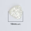 Bild von 10 Stück Harz & Natürliche Muschel Mosaik Dom Cabochon Verzierung Dreieck Weiß Transparent 18mm x 18mm