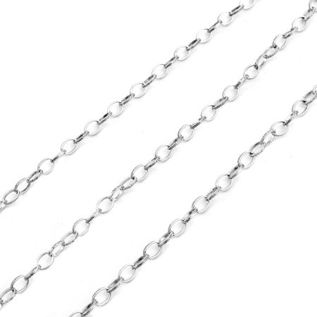 Eisenlegierung Gliederkette Kette Antiksilber Oval 8mm x 6mm , 10 Meter