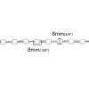 Bild von Eisenlegierung Gliederkette Kette Antiksilber Oval 8mm x 6mm , 10 Meter