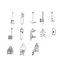 Immagine di Lega di Zinco Charms Ascia Argento Antico Casa 27mm x 12mm - 14mm x 7mm , 2 Seri ( 13 Pz/Serie)