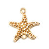 Picture of Zinc Based Alloy Ocean Jewelry Connectors Star Fish Gold Plated Filigree 22mm x 20mm, 10 PCs