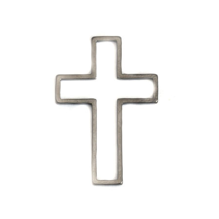 Image de Connecteurs de Cadre en 304 Acier Inoxydable Croix Noir Creux 26mm x 17mm, 10 Pcs