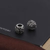 Picture of Zinc Based Alloy Spacer Beads Drum Antique Silver Color Flower 11mm x 8mm, Hole: Approx 5.1mm, 10 PCs