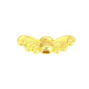 Picture of Zinc Based Alloy Beads Wing Gold Plated Carved Pattern About 14mm x 5mm, Hole: Approx 1.5mm, 100 Grams (Approx 280 PCs)