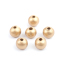 Picture of Natural Wood Spacer Beads Round Golden About 10mm Dia., 100 Grams (Approx 330PCs)