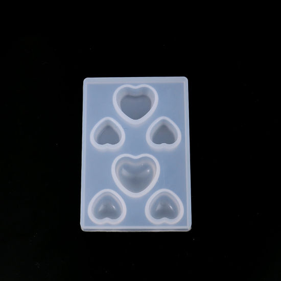 Picture of Silicone Resin Mold For Jewelry Making Geometric White 6.4cm x 4.2cm, 1 Piece