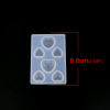 Picture of Silicone Resin Mold For Jewelry Making Geometric White 6.4cm x 4.2cm, 1 Piece