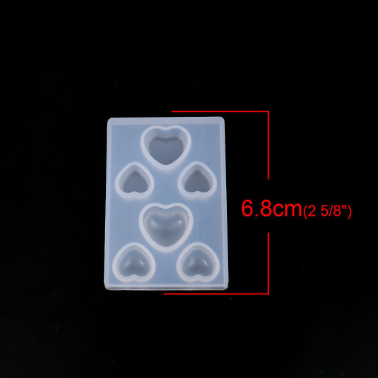 Picture of Silicone Resin Mold For Jewelry Making Geometric White 6.4cm x 4.2cm, 1 Piece