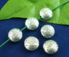 Picture of Zinc Based Alloy Spacer Beads Flat Round Antique Silver Color Stripe Carved About 10mm Dia, Hole:Approx 1.6mm, 30 PCs