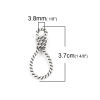 Picture of Zinc Based Alloy Connectors Knot Antique Silver Color 37mm x 16mm, 10 PCs