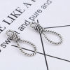 Picture of Zinc Based Alloy Connectors Knot Antique Silver Color 37mm x 16mm, 10 PCs