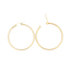 Image de Boucles d'Oreilles Créole Anneaux en 304 Acier Inoxydable Doré Rond 4cm Dia., Epaisseur de Fil: (17 gauge), 1 Paire