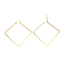Immagine di 304 Acciaio Inossidabile orecchino cerchio Oro Placcato Rombo 4.9cm x 4.7cm, Posta / Filo Dimensione: (17 misura), 1 Paio