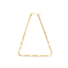 Imagen de 304 Acero Inoxidable Pendientes Círculos Chapado en Oro Triángulo Tallado 6.6cm x 5cm, Post/ Wire Size: (17 gauge), 1 Par