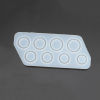 Picture of Silicone Resin Mold For Jewelry Making Finger Ring White Geometric 14.5cm x 6.4cm, 1 Piece