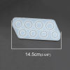 Picture of Silicone Resin Mold For Jewelry Making Finger Ring White Geometric 14.5cm x 6.4cm, 1 Piece