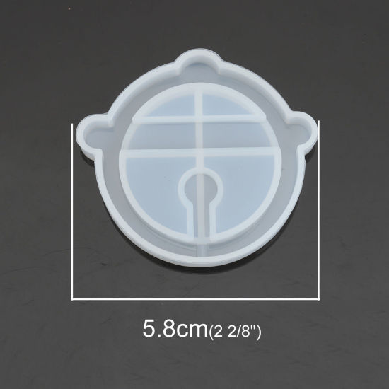 Immagine di Silicone Muffa della Resina per Gioielli Rendendo Campana Bianco 5.8cm x 5.2cm, 2 Pz