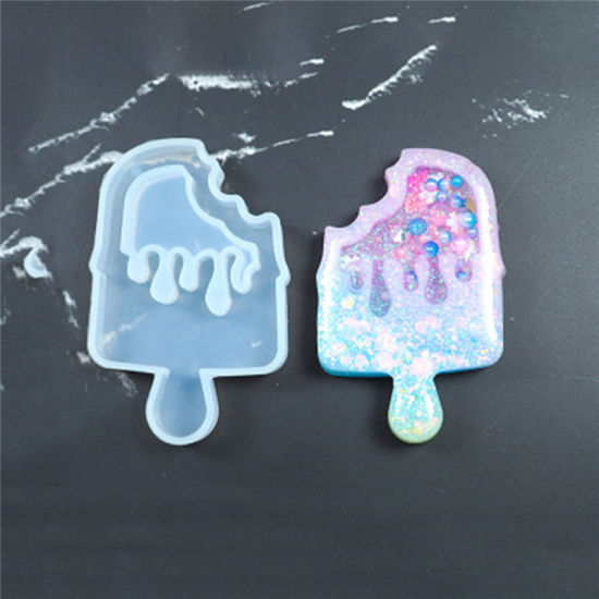 Immagine di Silicone Muffa della Resina per Gioielli Rendendo Fiore Bianco Stella 5.1cm x 5cm, 2 Pz