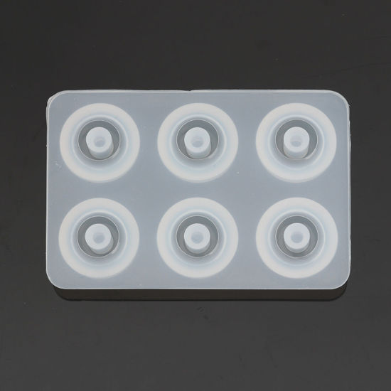 Bild von Silikon Gießform Rechteck Weiß Rund 7.7cm x 5.2cm, 1 Stück