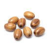 Picture of Natural Wood Spacer Beads Barrel Coffee About 28mm x 20mm, Hole: Approx 4.7mm, 50 PCs