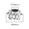 Imagen de Zamak Joyería del océano Cuentas Tortuga Marina Plata Antigua Aprox 12mm x 7mm, Agujero: Aprox 4.7mm x 4.2mm, 10 Unidades