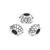 Imagen de Zamak Joyería del océano Cuentas Tortuga Marina Plata Antigua Aprox 12mm x 7mm, Agujero: Aprox 4.7mm x 4.2mm, 10 Unidades