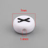 Picture of Acrylic Spacer Beads Round Black & White At Random Pattern About 7mm Dia., Hole: Approx 1.4mm, 600 PCs