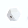 Picture of Natural Wood Spacer Beads Geometric White Faceted About 15mm x 15mm, Hole: Approx 3.5mm, 50 PCs