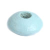 Picture of Natural Wood Spacer Beads Flat Round Light Blue About 12mm Dia., Hole: Approx 3.3mm, 200 PCs