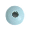 Picture of Natural Wood Spacer Beads Flat Round Light Blue About 12mm Dia., Hole: Approx 3.3mm, 200 PCs