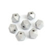 Imagen de Madera Espaciador Cuentas Geométrico Gris Plata Facetas Aprox 12mm x 12mm, Agujero: Aprox 3.1mm, 50 Unidades