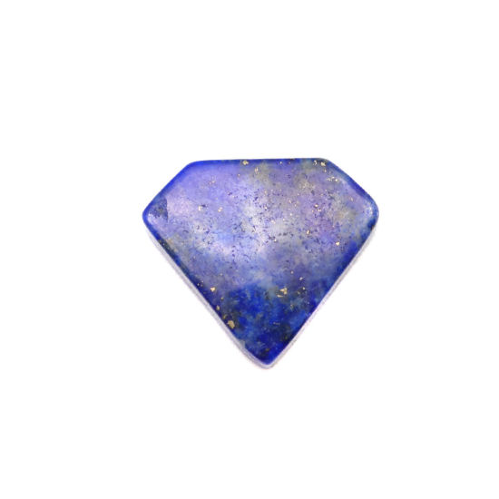 Picture of December Birthstone - Lapis Lazuli ( Natural ) Charms Blue Diamond Shape 16mm x 14mm, 1 Piece