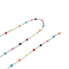 Picture of 304 Stainless Steel Ball Chain Silver Tone Multicolor Enamel 6x2mm, 1 M