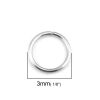 Picture of 0.4mm Stainless Steel Open Jump Rings Findings Round Silver Tone 3.5mm Dia., 1000 PCs