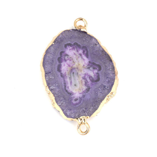 Picture of (Grade A) Agate ( Natural ) Connectors Irregular Purple 3.6cm x 2.3cm, 1 Piece