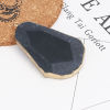 Picture of (Grade A) Agate ( Natural ) Pendants Irregular Gold Plated Black 66mm x 41mm, 1 Piece