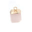 Imagen de (Grado A) Latón & cuarzo rosa ( Natural ) Colgantes Charms Chapado en Oro Color rosa Cubo 14mm x 10mm, 1 Unidad