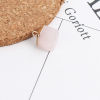 Picture of (Grade A) Copper & Rose Quartz ( Natural ) Charms Gold Plated Light Pink Cube 14mm x 10mm, 1 Piece