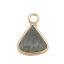 Imagen de (Grado A) Spectrolite ( Natural ) Colgantes Charms Chapado en Oro Gris Triángulo 16mm x 11mm, 1 Unidad
