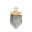 Imagen de (Grado A) Spectrolite ( Natural ) Colgantes Charms Chapado en Oro Gris Irregular 19mm x 11mm, 1 Unidad