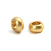 Picture of Zinc Based Alloy Spacer Beads Round Matt Gold About 10mm Dia., Hole: Approx 5.6mm, 10 PCs