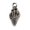 Picture of Zinc Based Alloy Ocean Jewelry Charms Conch/ Sea Snail Antique Silver Color 19mm x 9mm, 30 PCs