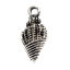 Picture of Zinc Based Alloy Ocean Jewelry Charms Conch/ Sea Snail Antique Silver Color 19mm x 9mm, 30 PCs