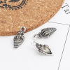 Picture of Zinc Based Alloy Ocean Jewelry Charms Conch/ Sea Snail Antique Silver Color 19mm x 9mm, 30 PCs