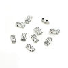 Imagen de Zamak Cuentas Dos Agujeros Rectángulo Plata Antigua Tatuaje S Aprox 10mm x 5mm, Agujero: Aprox 1.5mm, 100 Unidades