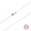Picture of Sterling Silver Link Cable Chain Necklace Platinum Plated 45.7cm(18") long, 1 Piece