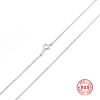 Picture of Sterling Silver Braided Rope Chain Necklace Platinum Plated 45.7cm(18") long, 1 Piece